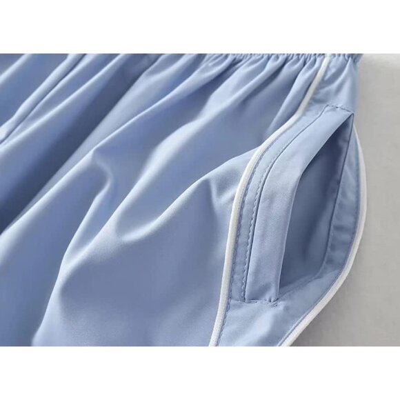 Womens Baggy Y2K Parachute Brown Pants High Waisted Lightweight Streetwear - Picture 5 of 6